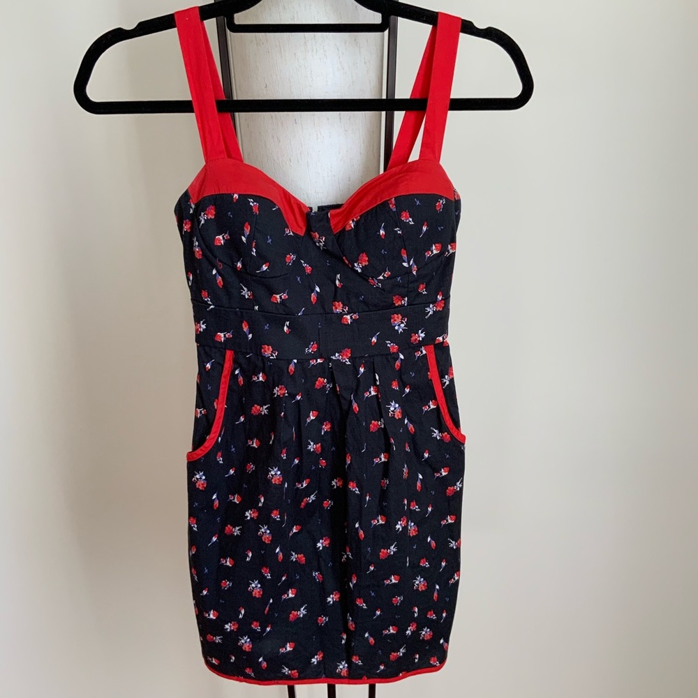 Charlotte Russe Pin Up Floral Dress Size 0